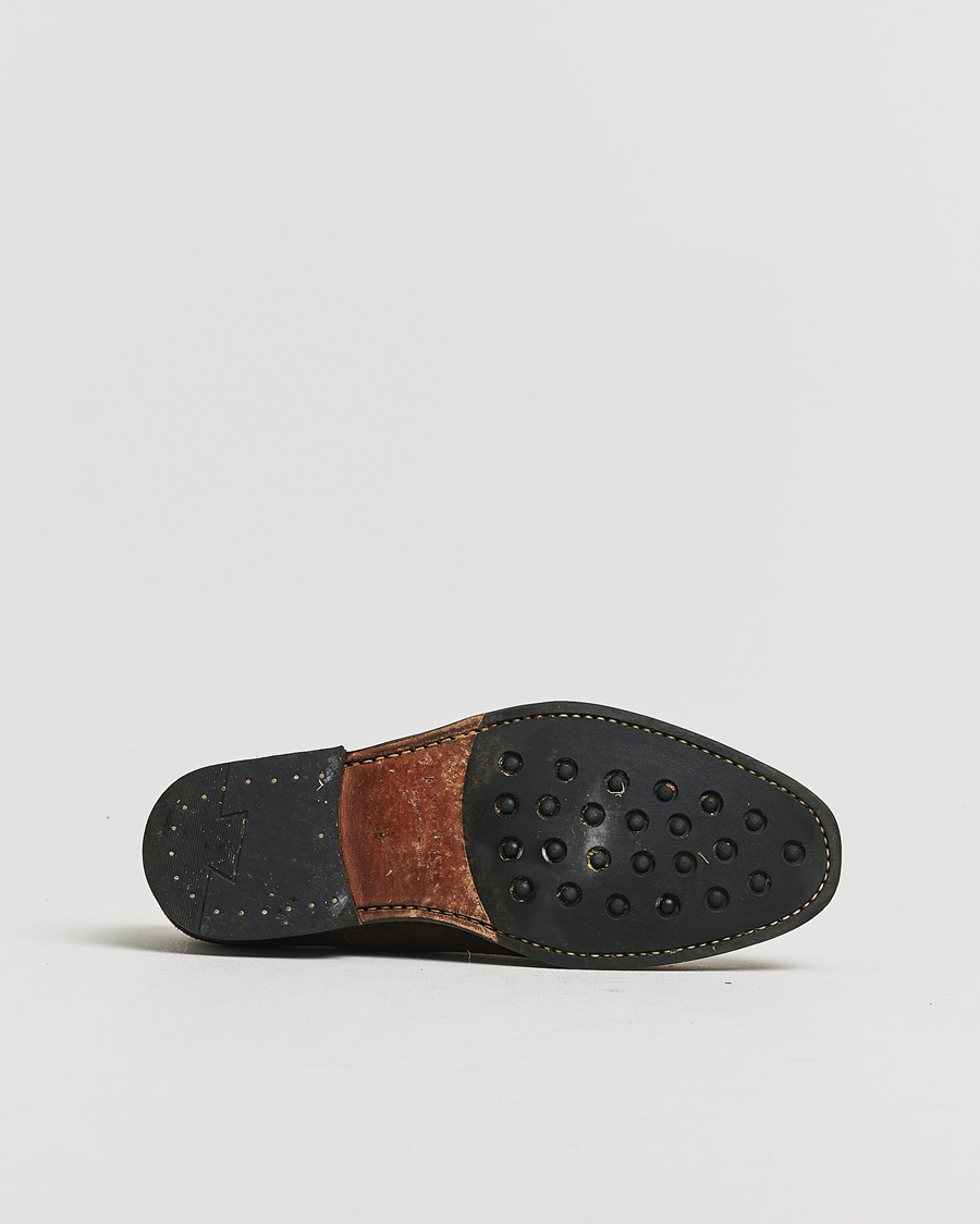 Heren | Pre-owned Goodyear genaaide schoenen | Pre-owned | Myrqvist Äppelviken Oxford Dark Brown Suede UK6 - EU40