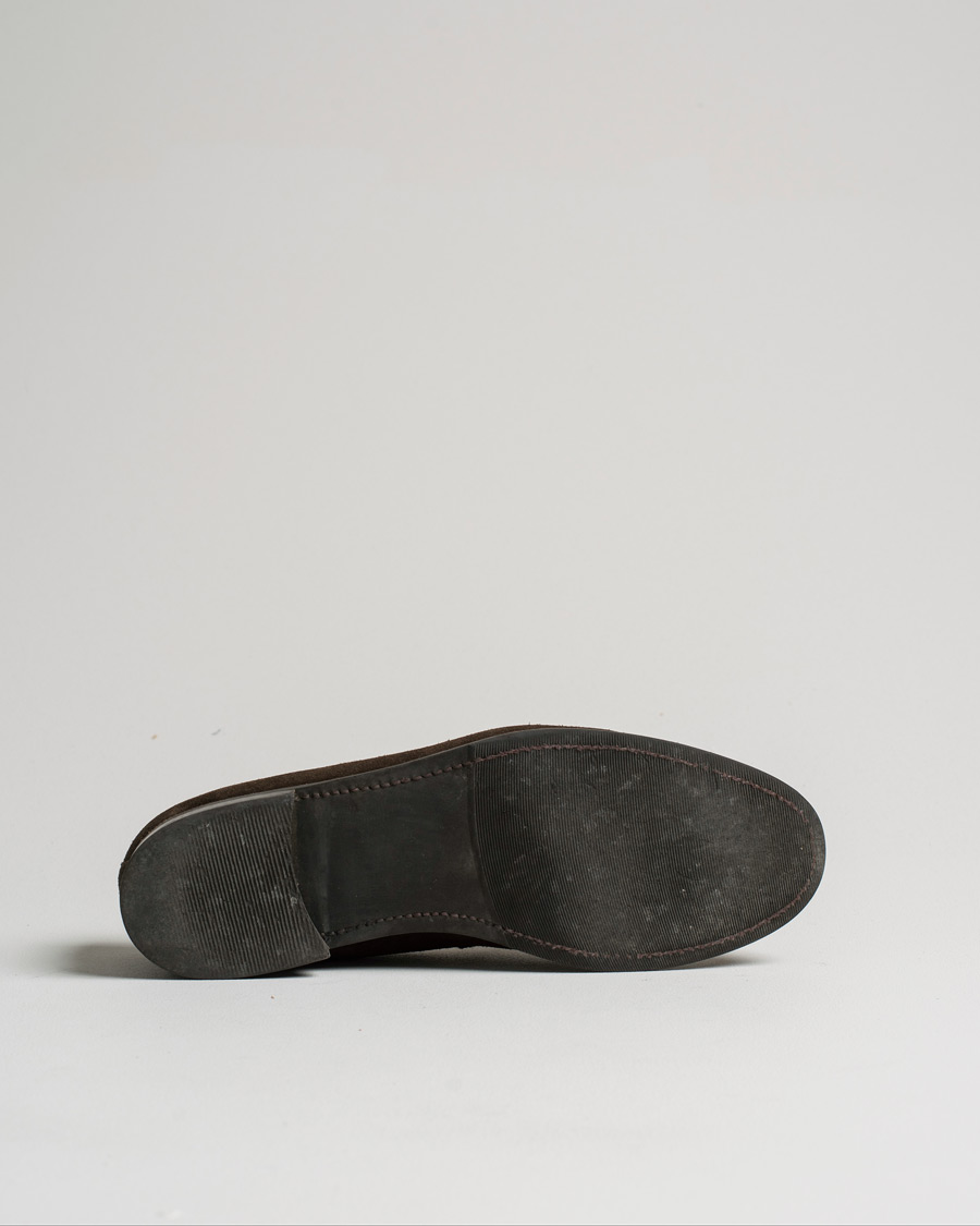 Heren | Morjas Penny Loafer Dark Brown Suede UK9 - EU43 | Pre-owned | Morjas Penny Loafer Dark Brown Suede UK9 - EU43