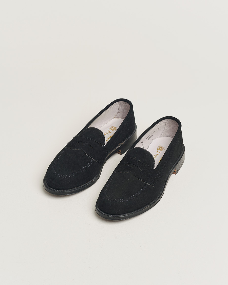 Heren | Alden 5737F Penny Loafer Black Suede US7,5 - EU41 | Pre-owned | Alden 5737F Penny Loafer Black Suede US7,5 - EU41
