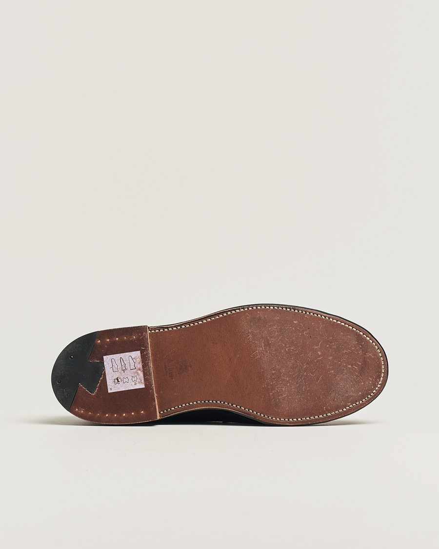 Heren | Alden 5737F Penny Loafer Black Suede US7,5 - EU41 | Pre-owned | Alden 5737F Penny Loafer Black Suede US7,5 - EU41