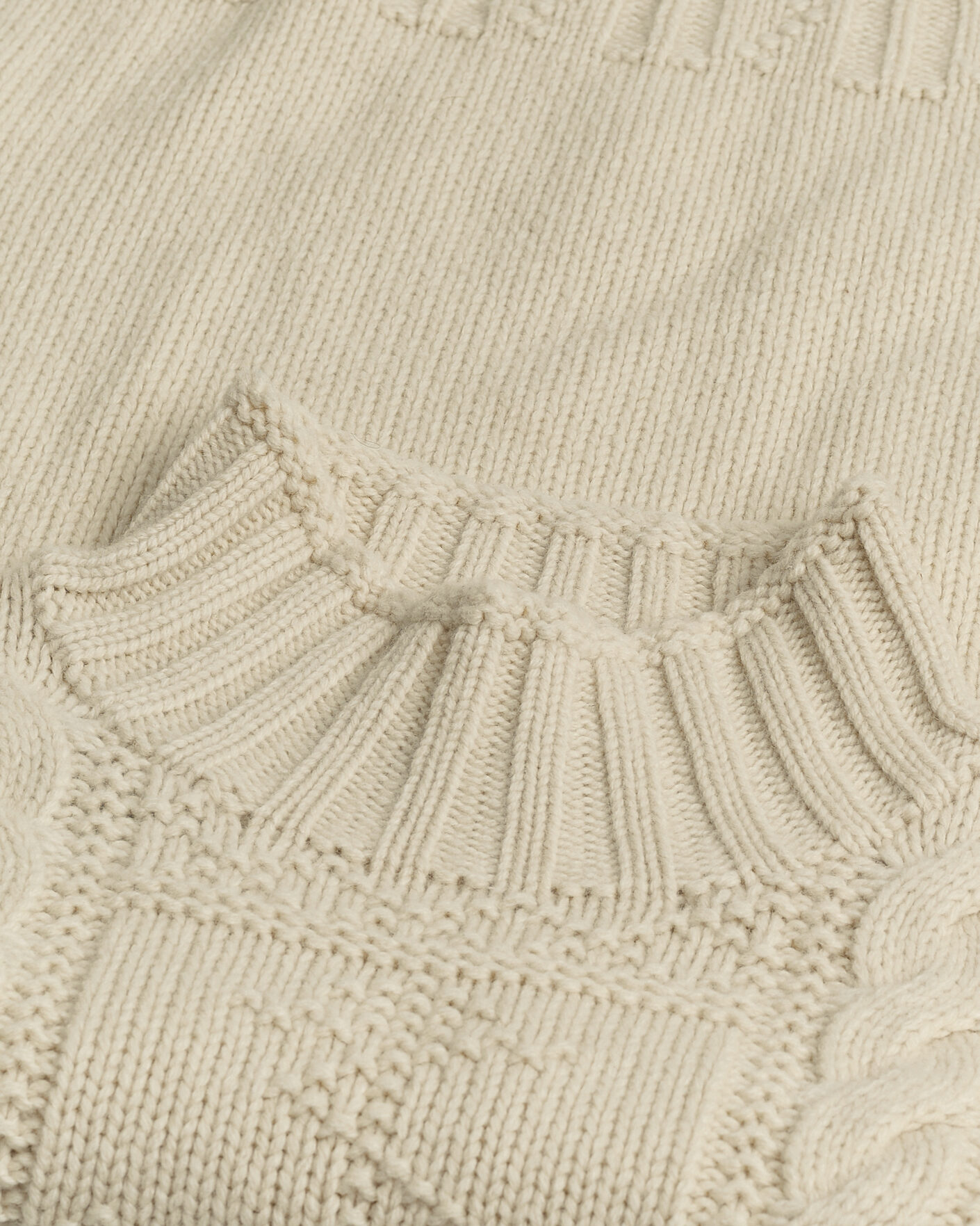 Heren | Pre-owned Truien | Pre-owned | Polo Ralph Lauren Wool Knitted Aran Rollneck Cream M
