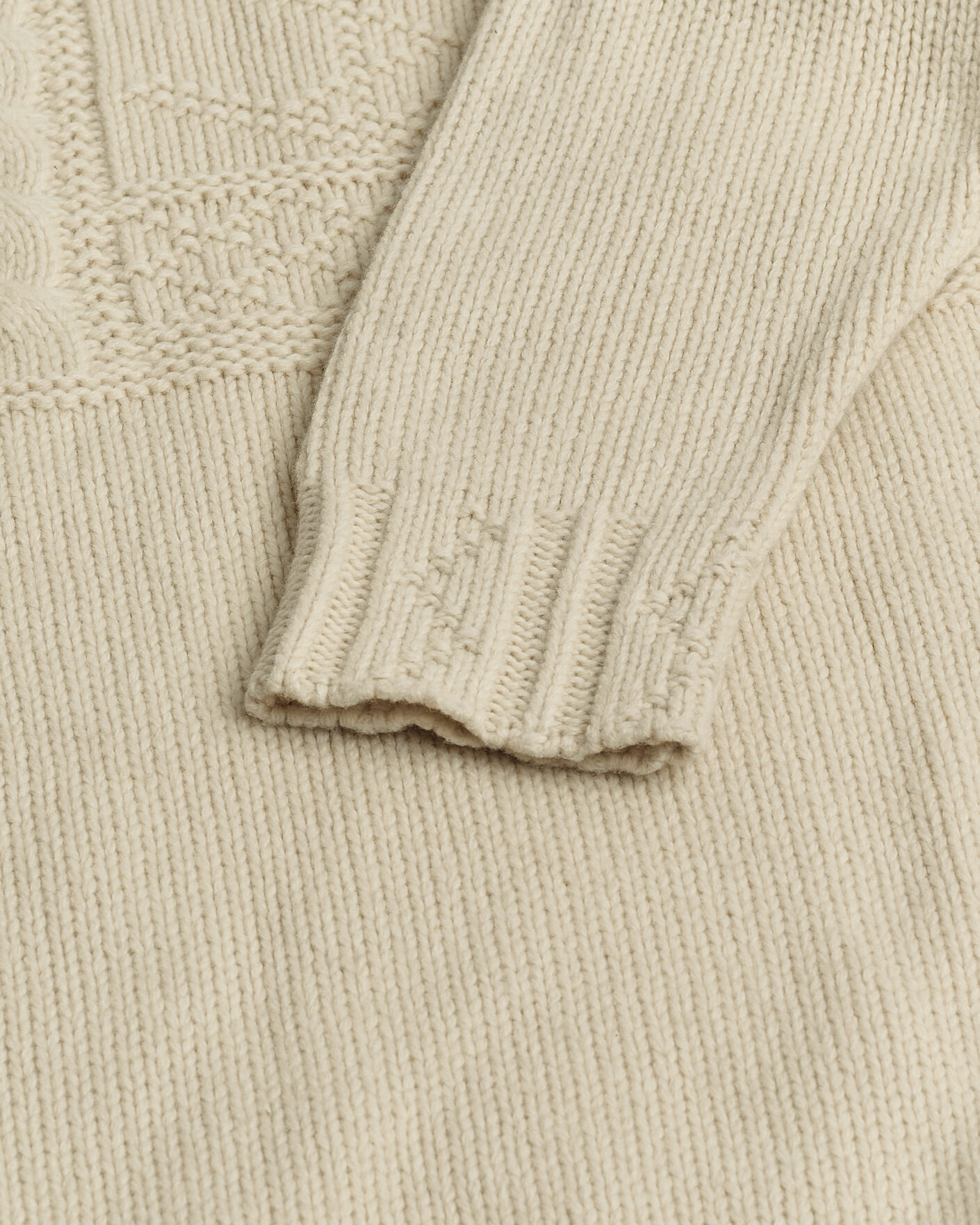 Heren | Pre-owned Truien | Pre-owned | Polo Ralph Lauren Wool Knitted Aran Rollneck Cream M