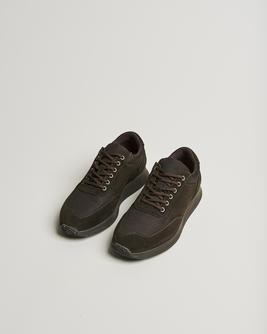 Heren | Myrqvist Stensund Running Sneaker Brown Suede | Pre-owned | Myrqvist Stensund Running Sneaker Brown Suede