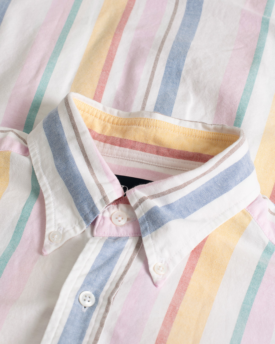Heren | Overhemden | Pre-owned | Drake's Multi Stripe Oxford Shirt Multi