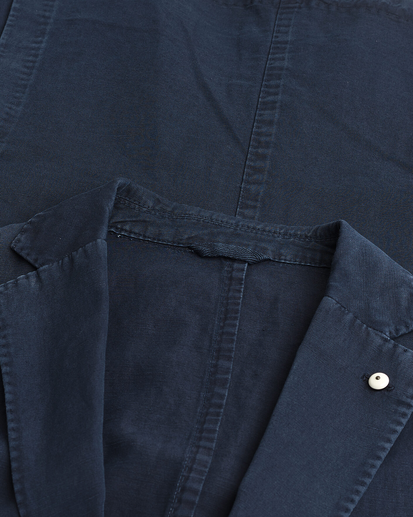Heren | Pre-owned Blazers | Pre-owned | L.B.M. 1911 Jack Regular Fit Cotton & Linen Blazer Navy 52