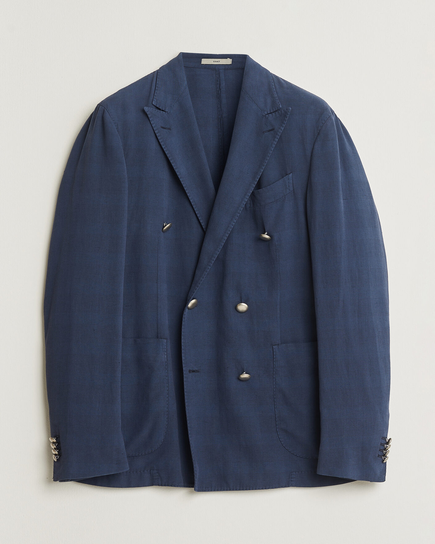 Heren | Pre-owned Blazers | Pre-owned | Boglioli Coat Double Breasted Silk Blend Blazer Navy 50
