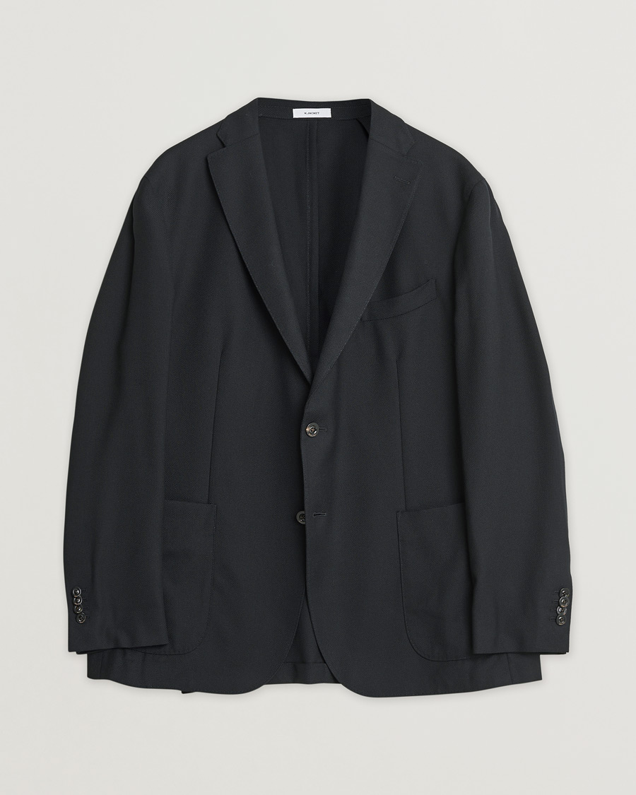 Heren | Pre-owned Blazers | Pre-owned | Boglioli K Jacket Wool Hopsack Blazer Black