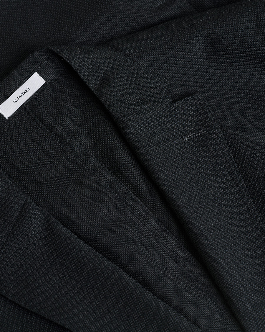 Heren | Pre-owned Blazers | Pre-owned | Boglioli K Jacket Wool Hopsack Blazer Black