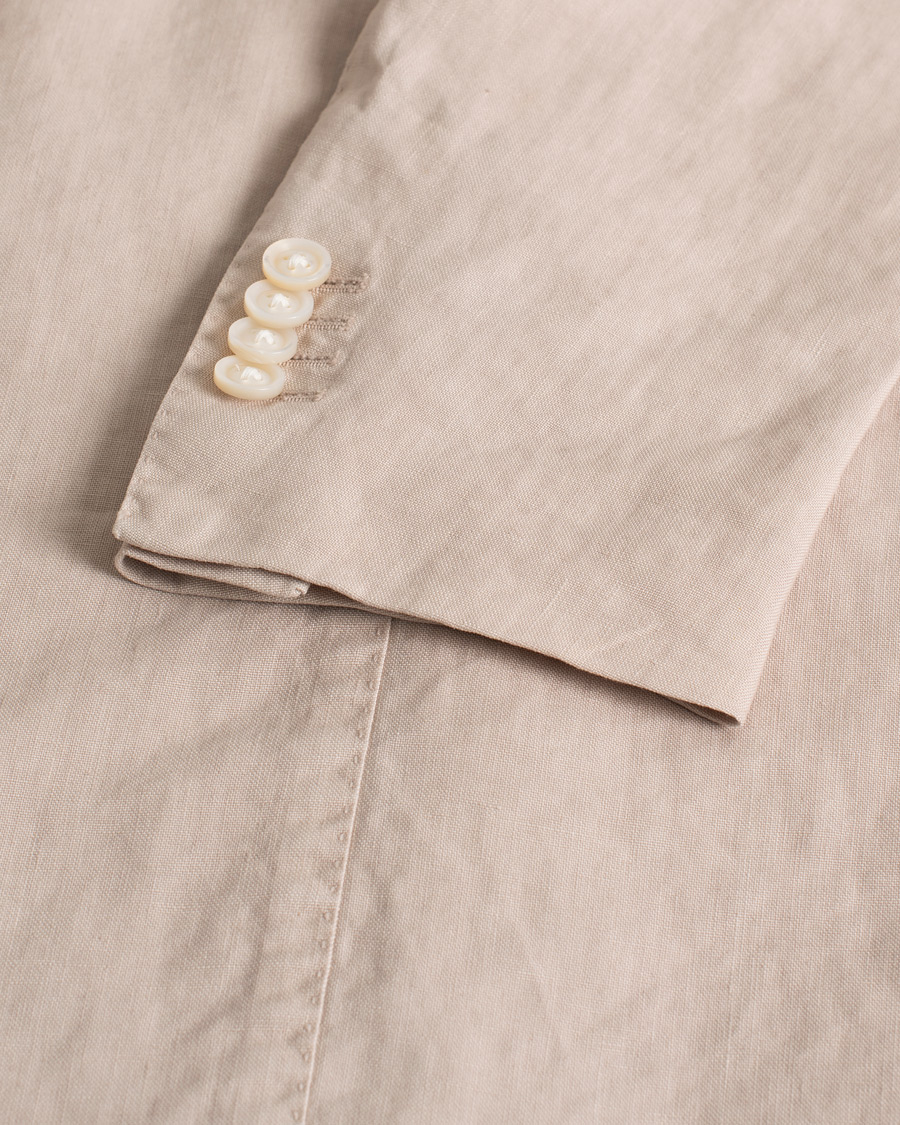 Heren | Blazers | Pre-owned | Boglioli K Jacket Linen Blazer Light Beige