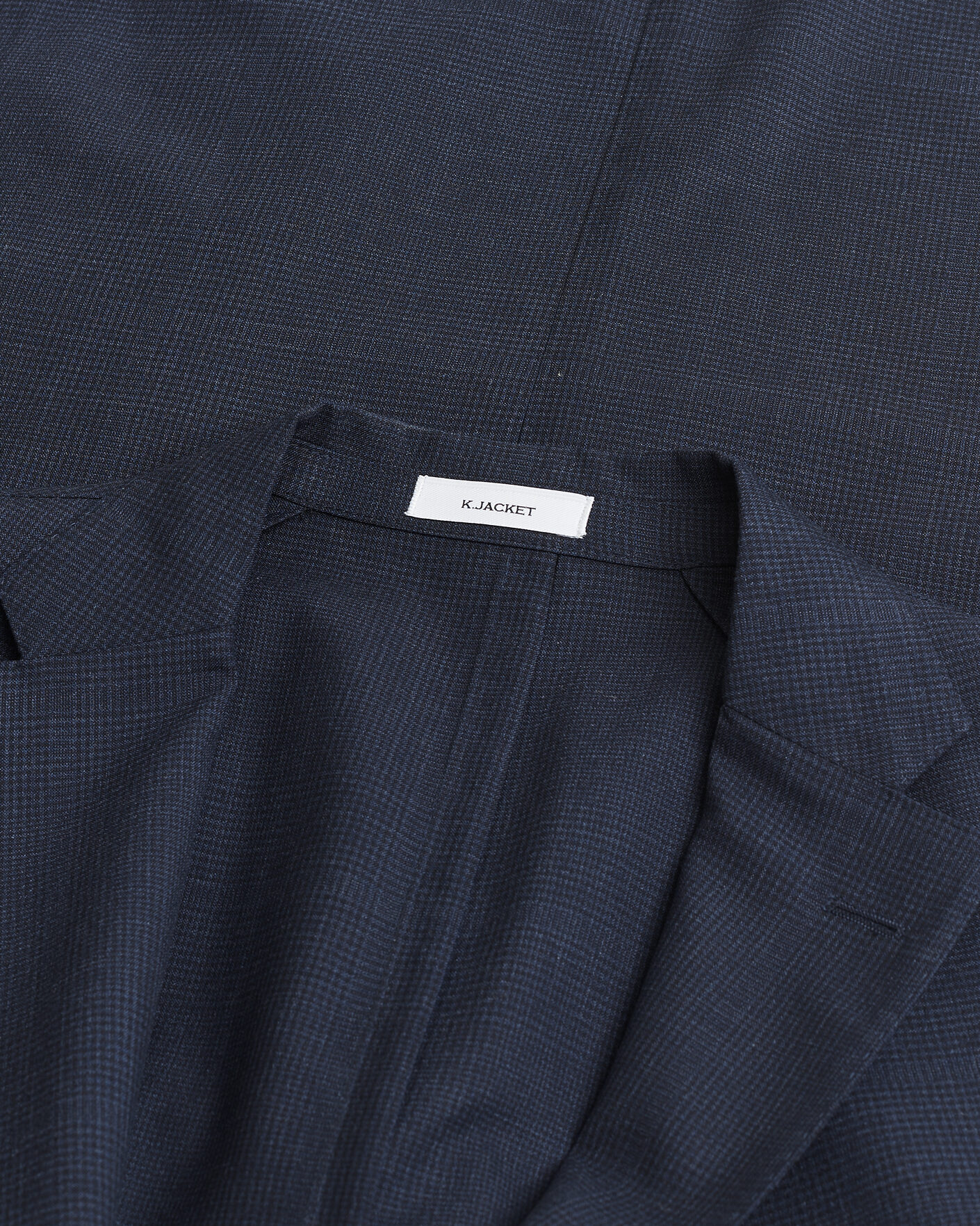 Heren | Pre-owned Blazers | Pre-owned | Boglioli K Jacket Check Wool & Silk Blazer Navy 54