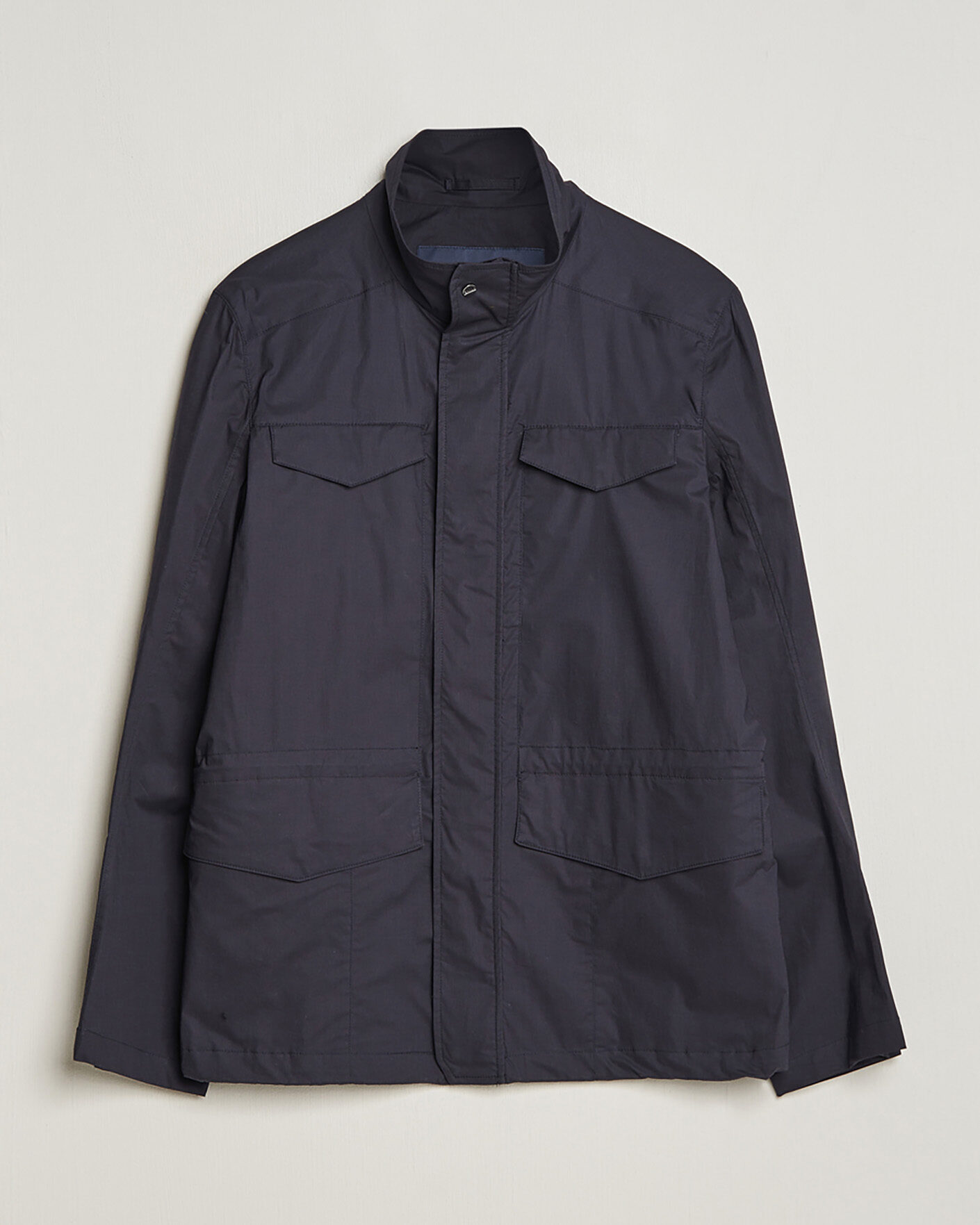 Heren | Pre-owned Jassen | Pre-owned | Herno Lightwieght Cotton Field Jacket Navy 50