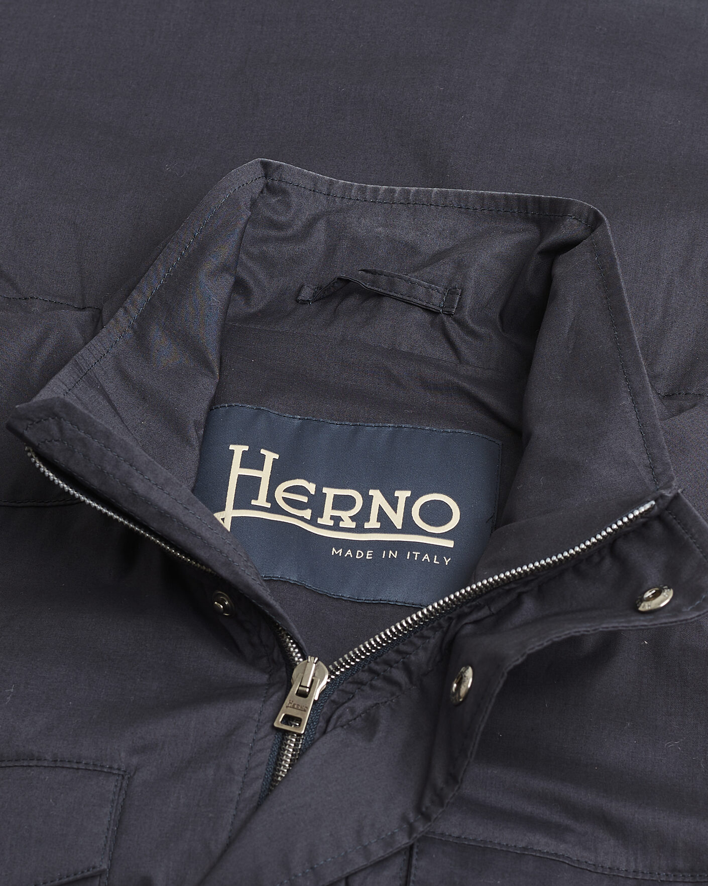 Heren | Pre-owned Jassen | Pre-owned | Herno Lightwieght Cotton Field Jacket Navy 50