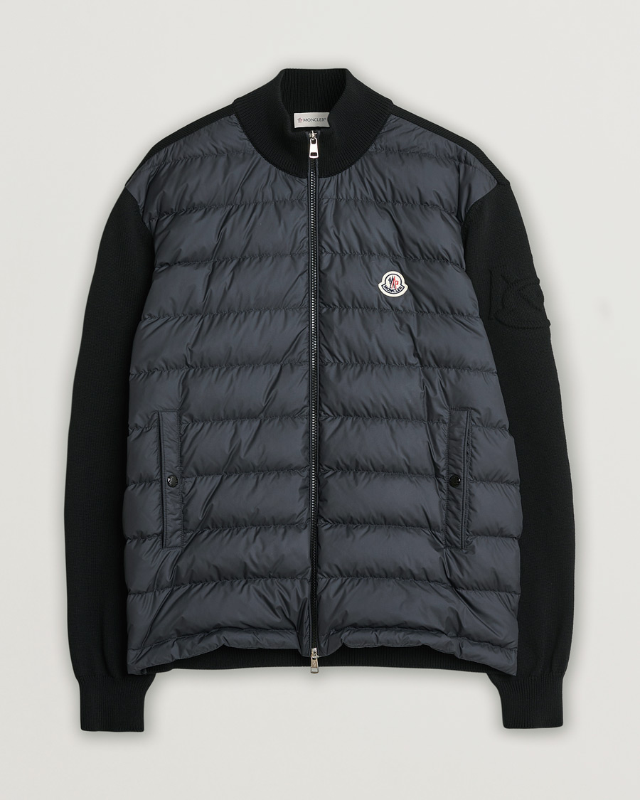 Heren | Pre-owned Jassen | Pre-owned | Moncler Hybrid Zip Cardigan Black