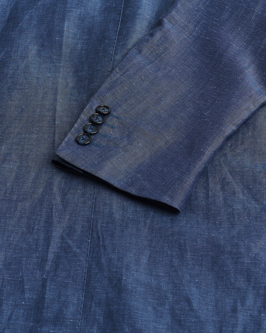 Heren | Pre-owned Pakken | Pre-owned | Corneliani Linen/Wool Blend Suit Blue 52