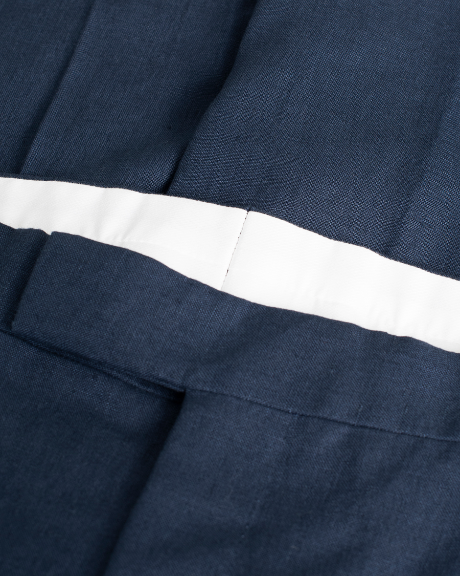 Heren | Broeken | Pre-owned | Anderson & Sheppard Blue Linen Trousers W34