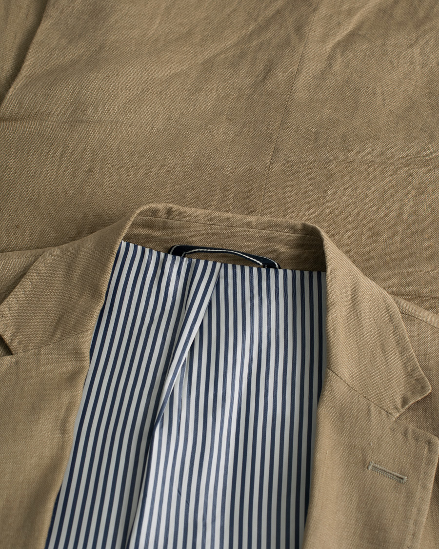 Heren | Blazers | Pre-owned | GANT Tailored fit Linen Blazer Beige 52