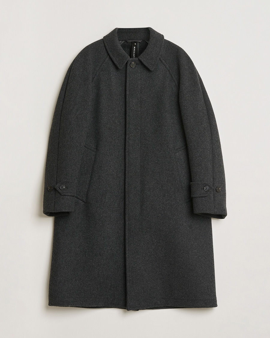 Heren | Pre-owned Jassen | Pre-owned | Mackintosh Boston Wool Overcoat Grey M