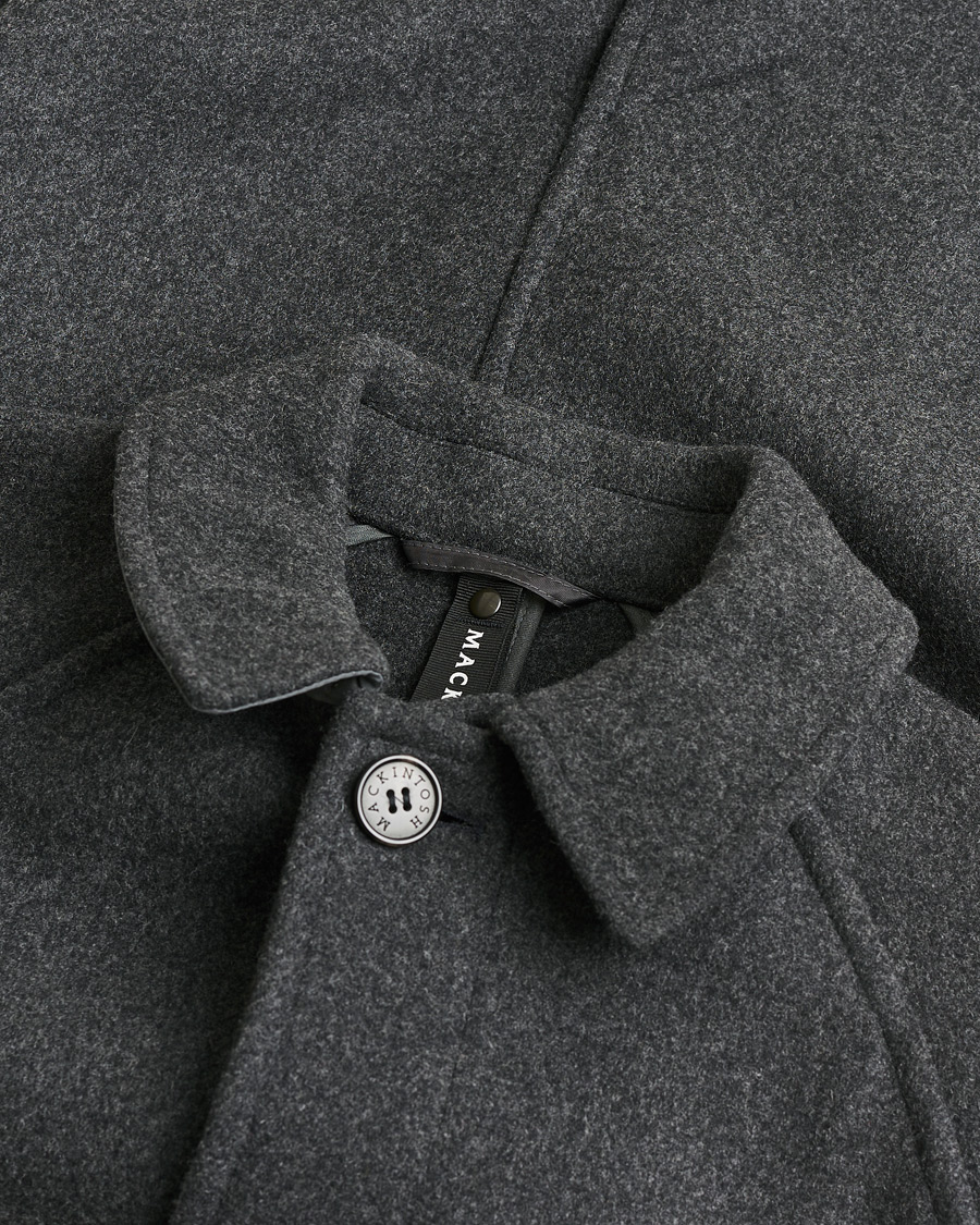 Heren | Pre-owned Jassen | Pre-owned | Mackintosh Boston Wool Overcoat Grey M