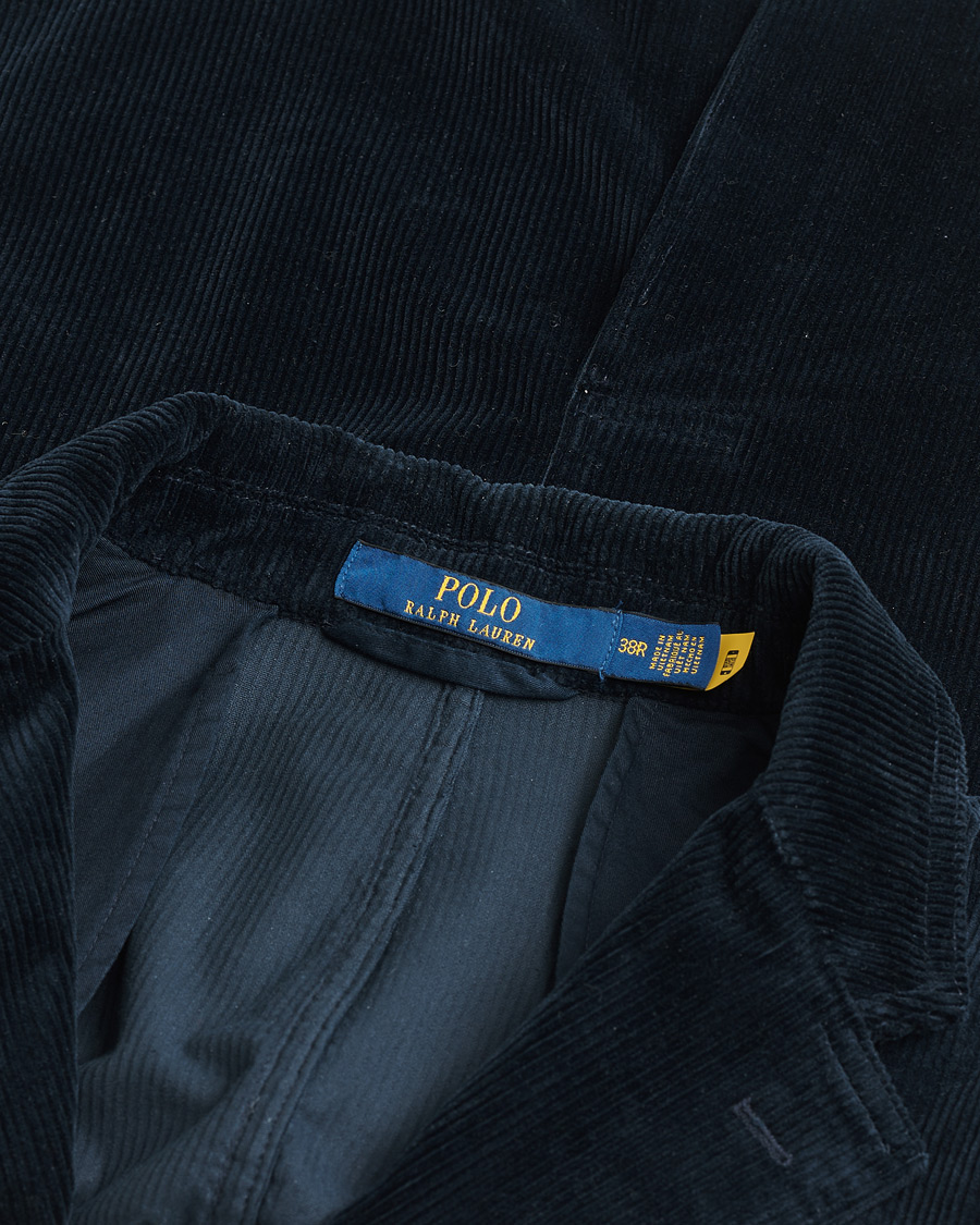 Heren | Pre-owned Blazers | Pre-owned | Polo Ralph Lauren Corduroy Stretch Blazer Aviator Navy UK38 - EU48