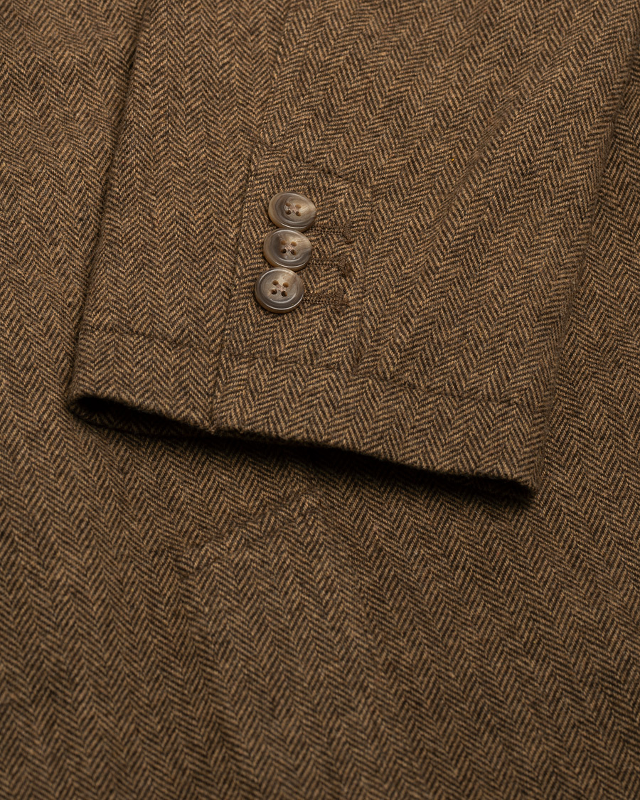Heren | Blazers | Pre-owned | Polo Ralph Lauren Classic Herringbone Sportcoat Brown/Tan