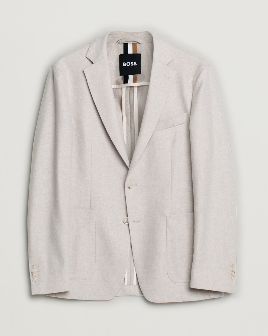 Heren | Blazers | Pre-owned | BOSS BLACK Hanry Wool Patch Pocket Blazer Open White