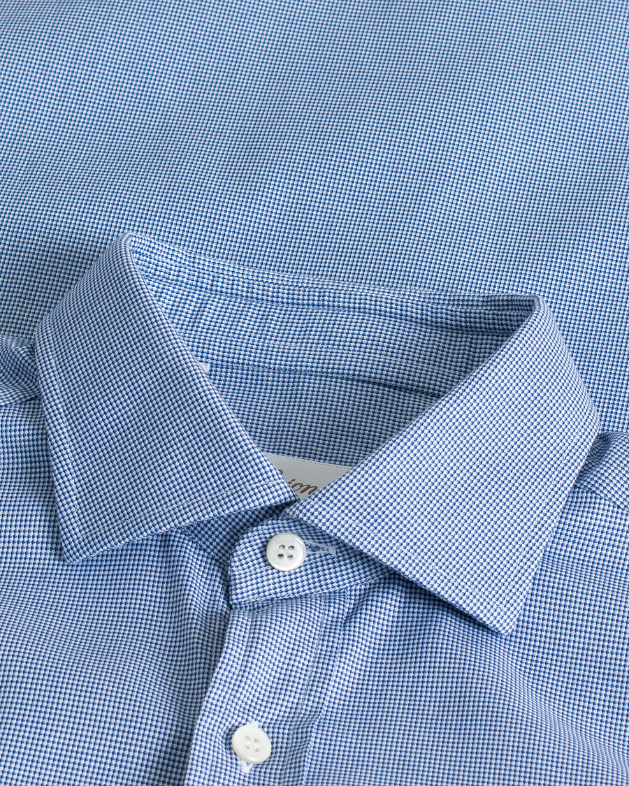 Heren | Overhemden | Pre-owned | Brioni Slim Fit Micro Structure Dress Shirt Light Blue