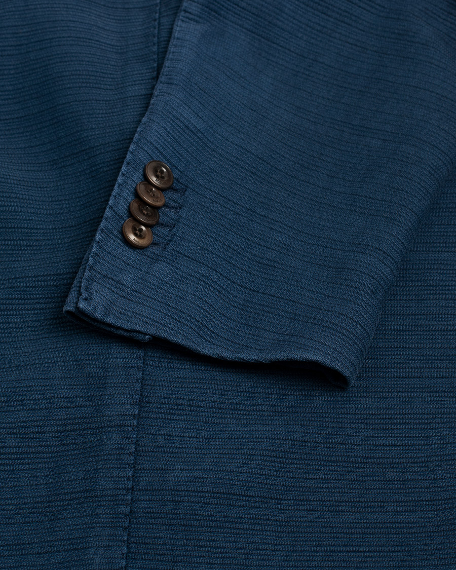 Heren | Blazers | Pre-owned | Boglioli K Cotton/Linen Blazer Navy 54