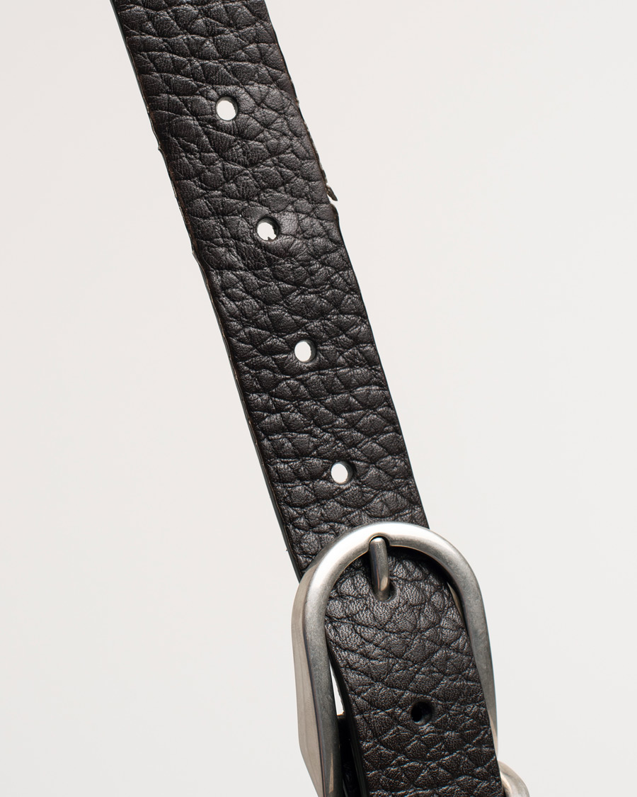 Heren | Brunello Cucinelli Grain Leather Belt Dark Brown | Pre-owned | Brunello Cucinelli Grain Leather Belt Dark Brown