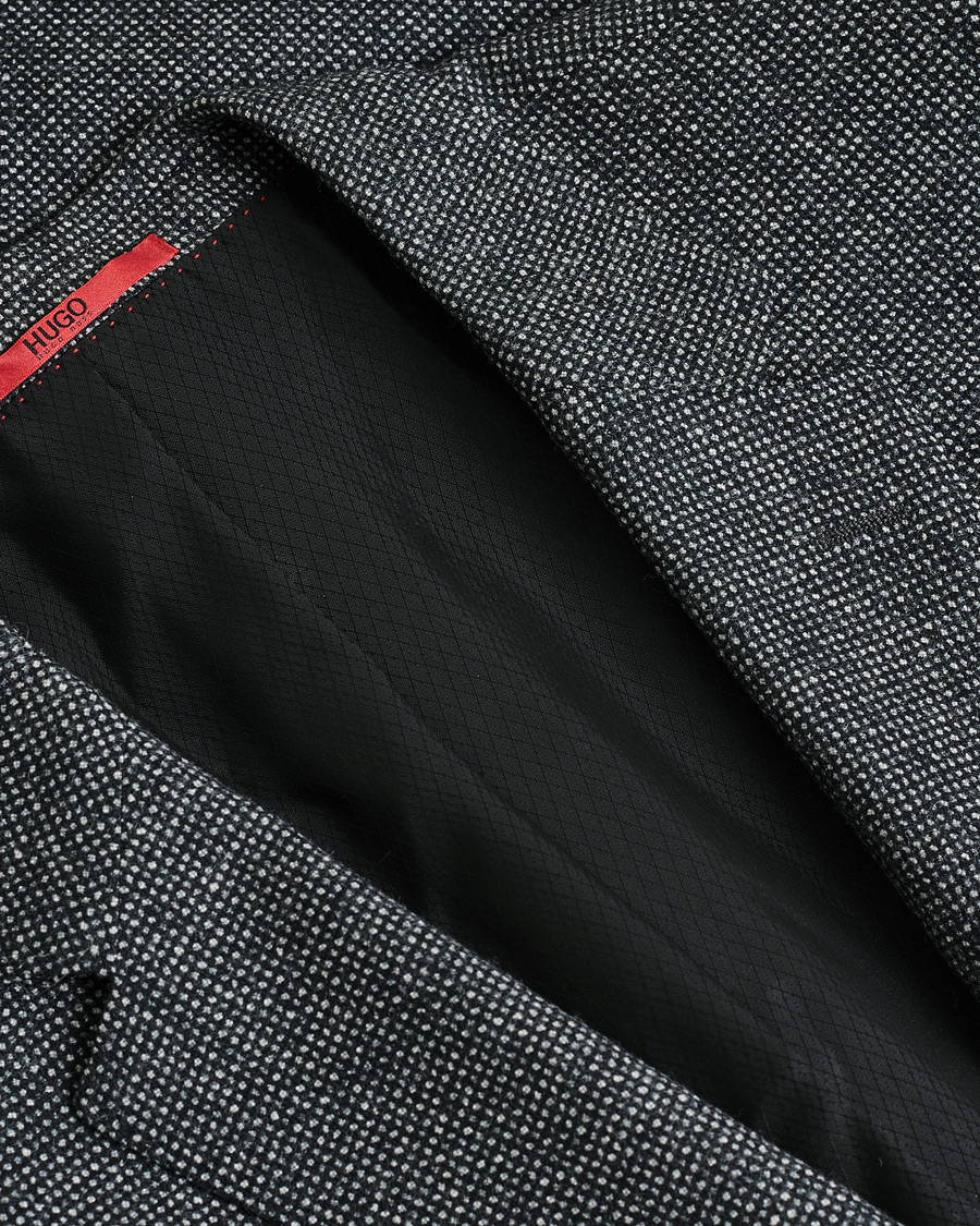 Heren | Pre-owned Blazers | Pre-owned | HUGO Flannel Wool Blazer Grey 54