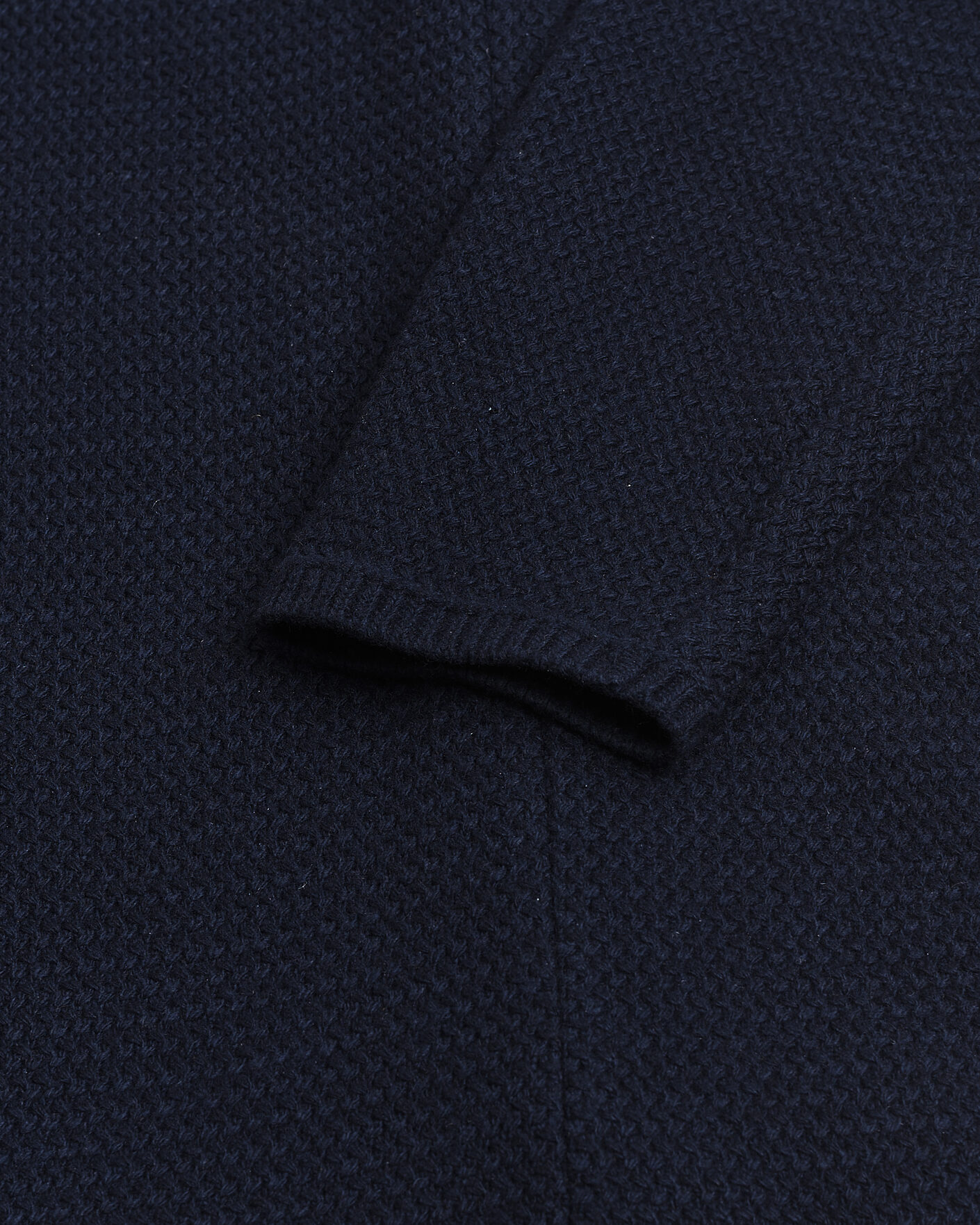 Heren | Pre-owned Blazers | Pre-owned | Stenströms Knitted Textured Merino Wool Blazer Navy M