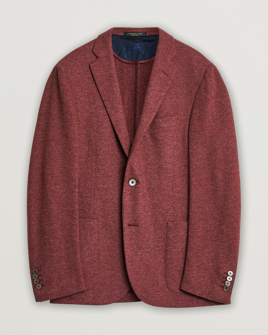 Heren | Pre-owned Blazers | Pre-owned | Corneliani Unlined Knitted Cashmere Blazer Rust 48