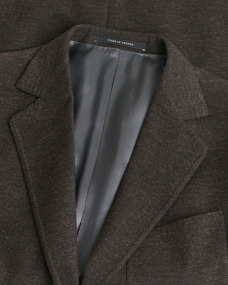 Heren | Pre-owned Blazers | Pre-owned | Tiger of Sweden Patch Pocket Wool Blazer Brown 50
