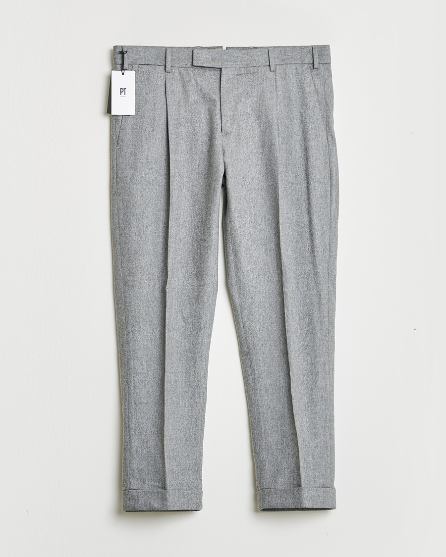 Heren | Pre-owned Broeken | Pre-owned | PT01 Pleated Wool Trousers Grey Melange 50