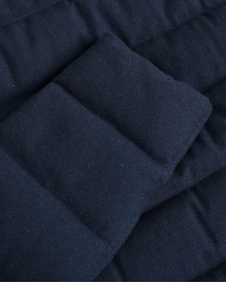 Heren | Herno Cashmere Flannel Down Coat Navy | Pre-owned | Herno Cashmere Flannel Down Coat Navy