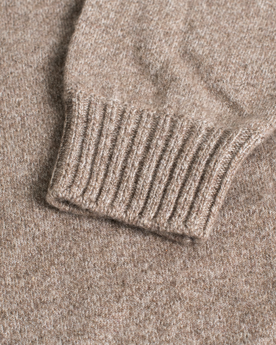 Heren | Truien | Pre-owned | Fioroni Cashmere Crew Neck Light Brown Melange 46