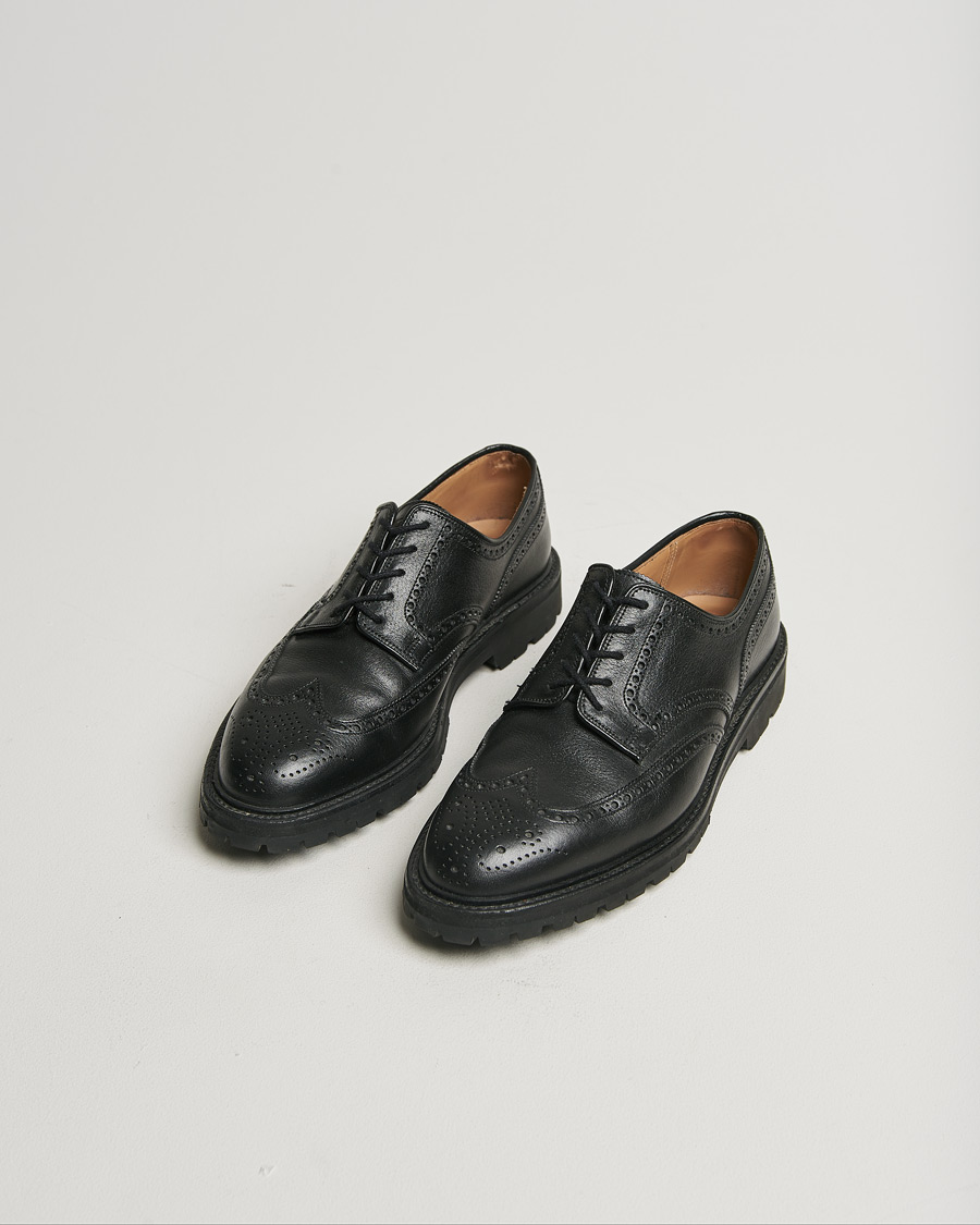 Heren | Crockett & Jones Pembroke Milled Grain Vibram Black | Pre-owned | Crockett & Jones Pembroke Milled Grain Vibram Black