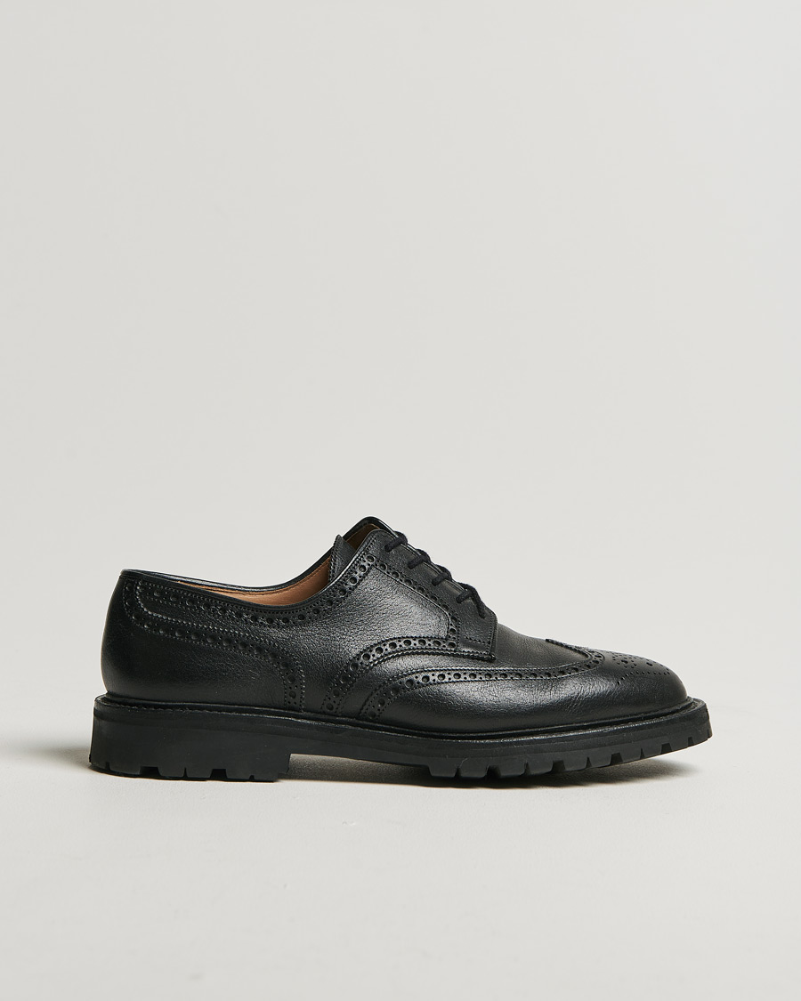 Heren | Crockett & Jones Pembroke Milled Grain Vibram Black | Pre-owned | Crockett & Jones Pembroke Milled Grain Vibram Black