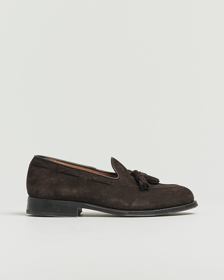 Heren | Myrqvist Mölle Tassel Loafer Dark Brown Suede UK6 - EU40 | Pre-owned | Myrqvist Mölle Tassel Loafer Dark Brown Suede UK6 - EU40