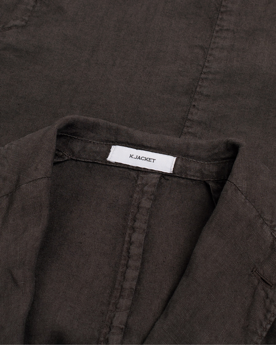 Heren | Blazers | Pre-owned | Boglioli K Jacket Linen Blazer Dark Brown