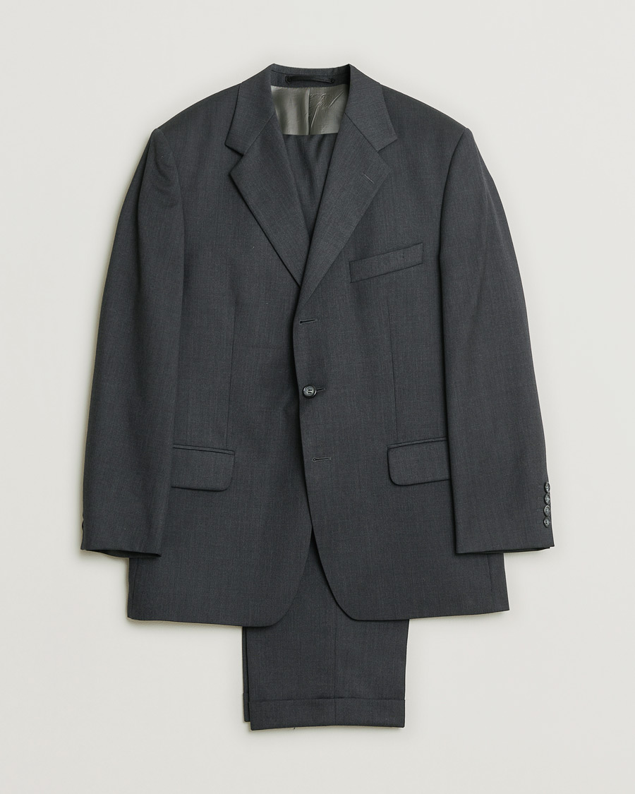 Heren | Pre-owned Pakken | Pre-owned | Oscar Jacobson Vintage Wool Suit Dark Grey 50