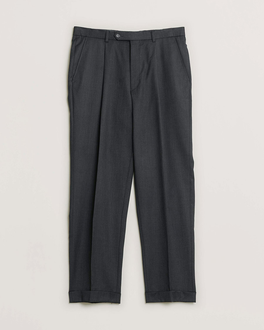 Heren | Pre-owned Pakken | Pre-owned | Oscar Jacobson Vintage Wool Suit Dark Grey 50