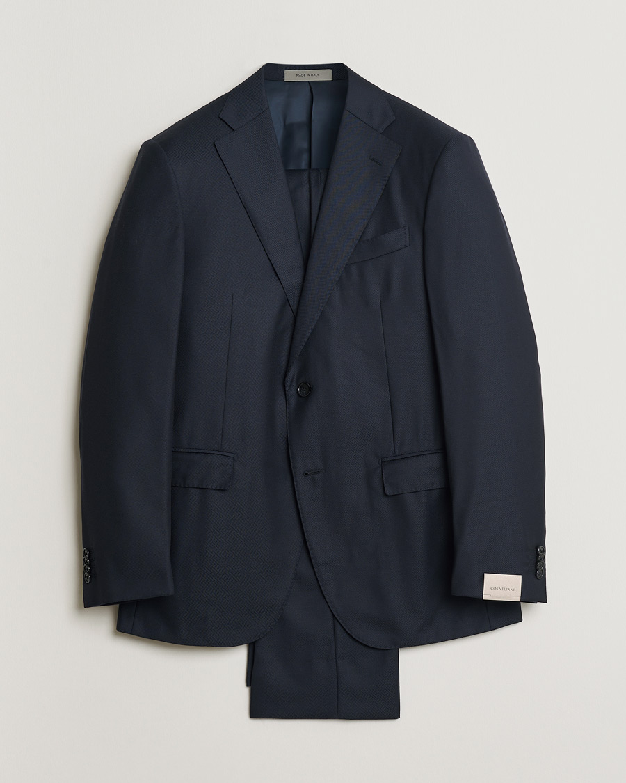 Heren | Pre-owned Pakken | Pre-owned | Corneliani Wool Suit Navy 50