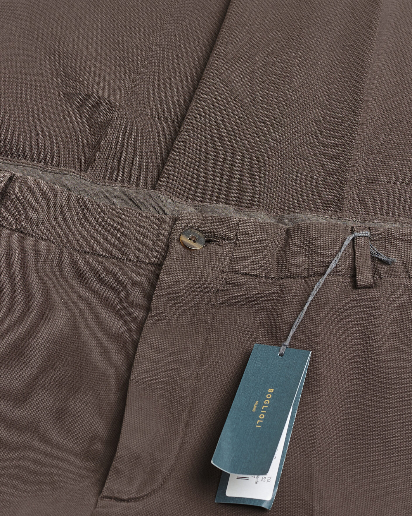 Heren | Pre-owned Broeken | Pre-owned | Boglioli Regular Fit Cotton Chinos Brown 52