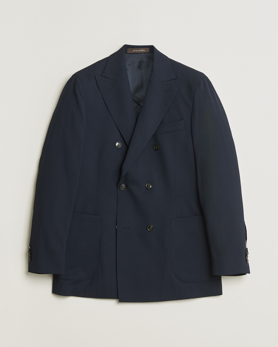 Heren | Pre-owned Blazers | Pre-owned | Oscar Jacobson Farris Patch Blazer Navy 48