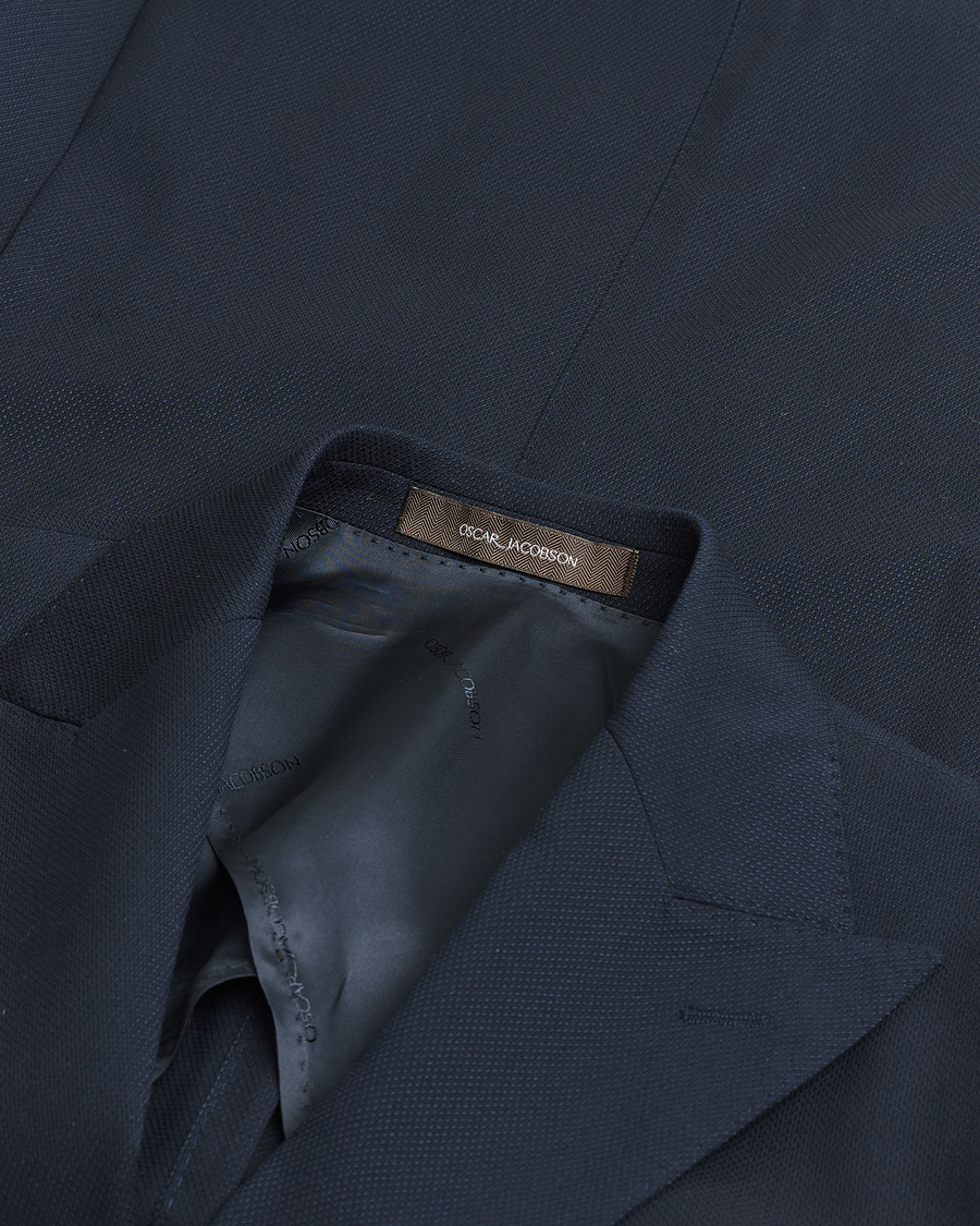 Heren | Pre-owned Blazers | Pre-owned | Oscar Jacobson Farris Patch Blazer Navy 48