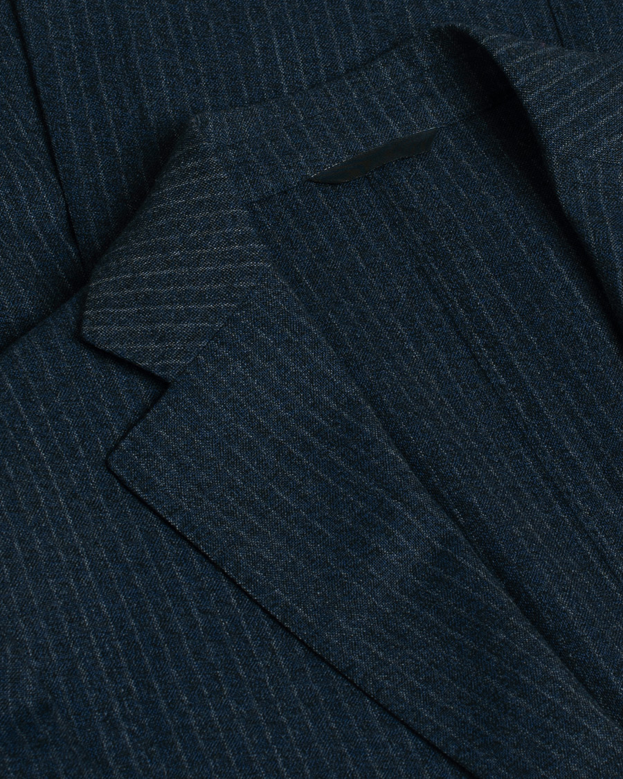 Heren | Blazers | Pre-owned | Eidos Napoli 3-Piece Pinstripe Suit Wool Navy 48