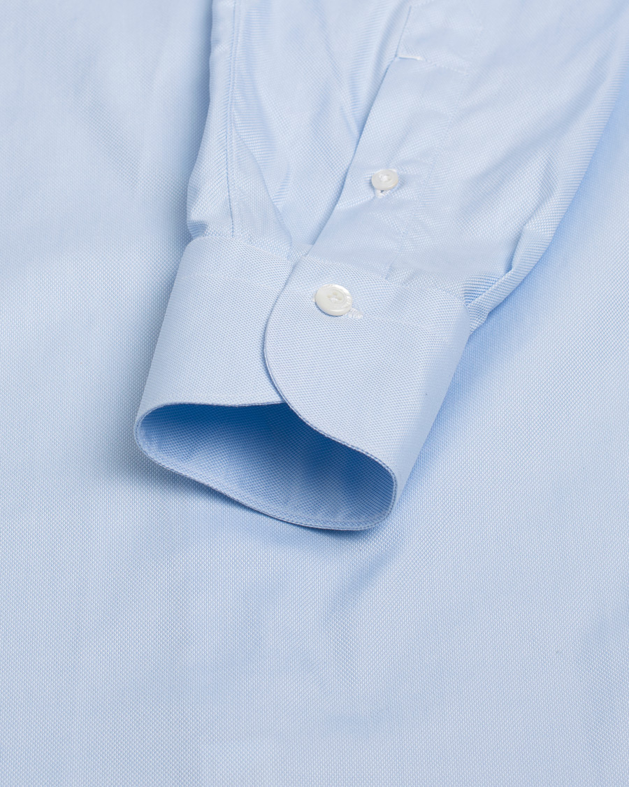 Heren | Finamore Napoli Milano Slim Royal Oxford Dress Shirt Light Blue | Pre-owned | Finamore Napoli Milano Slim Royal Oxford Dress Shirt Light Blue