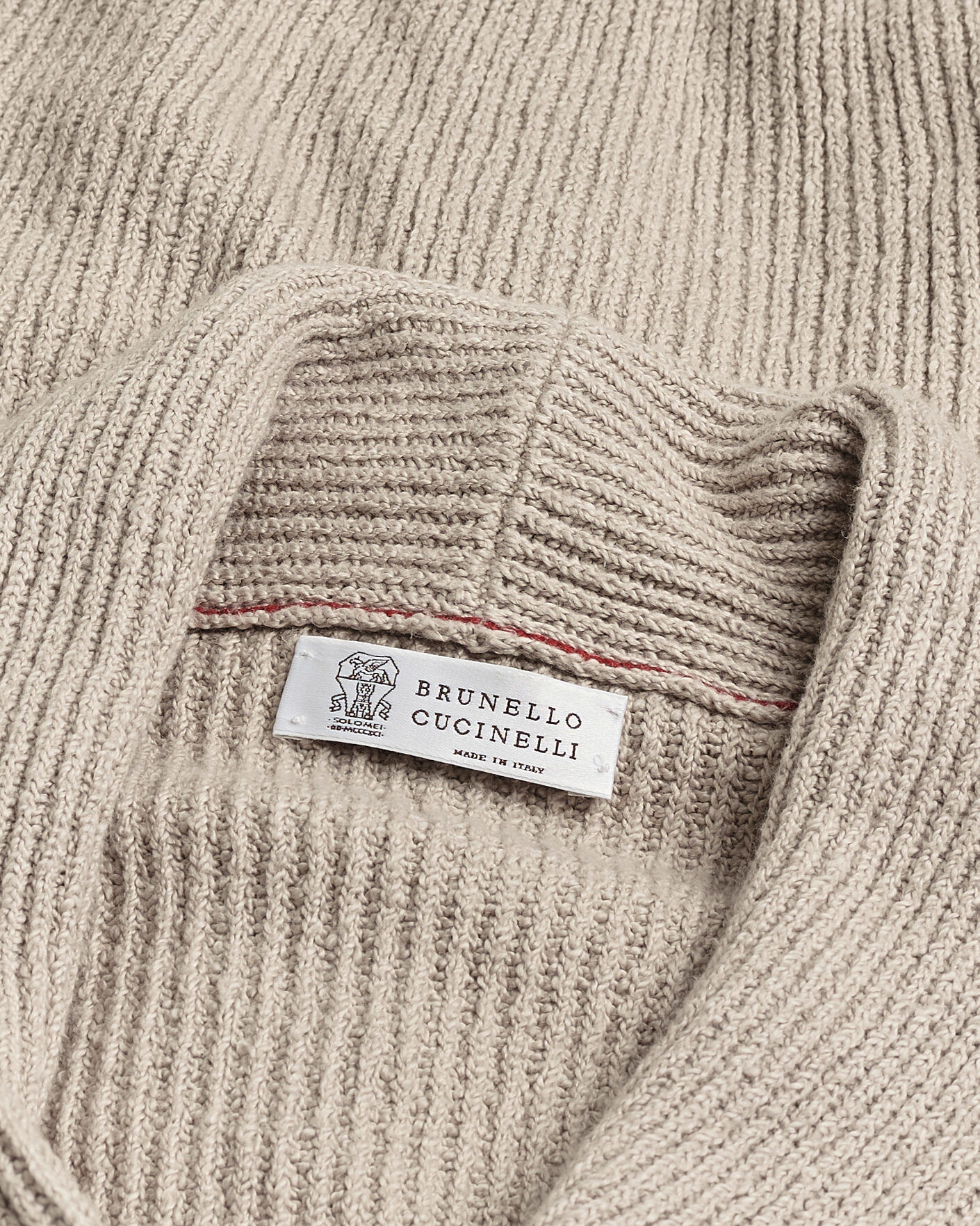 Heren | Pre-owned Truien | Pre-owned | Brunello Cucinelli Heavy Rib Shawl Cardigan Beige 52