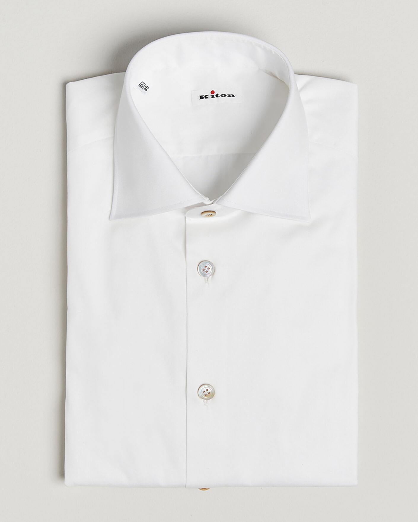 Heren | Pre-owned Overhemden | Pre-owned | Kiton Slim Fit Dress Shirt White 38 - S