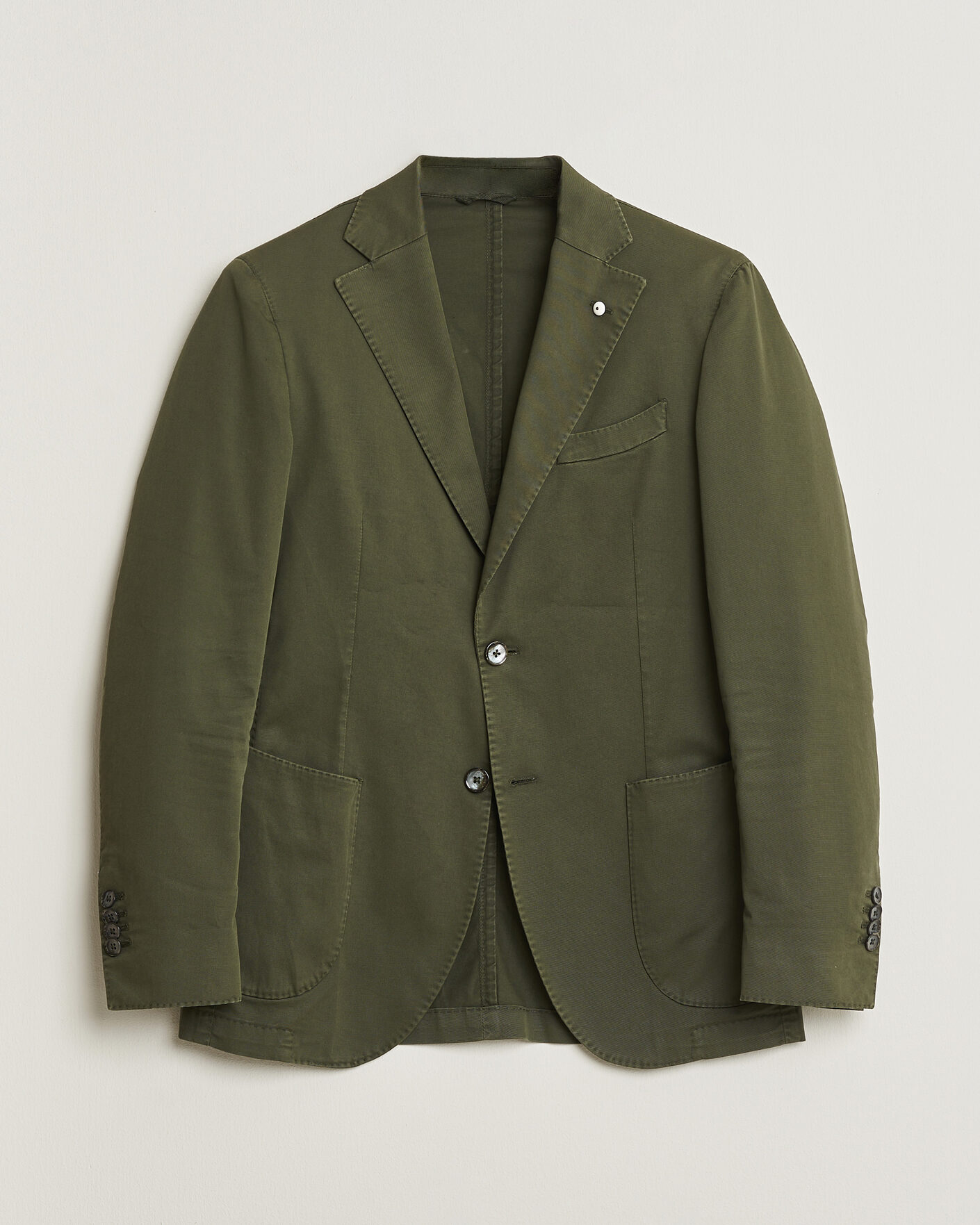 Heren | Pre-owned Blazers | Pre-owned | L.B.M. 1911 Jack Regular Fit Cotton Stretch Blazer Green 46
